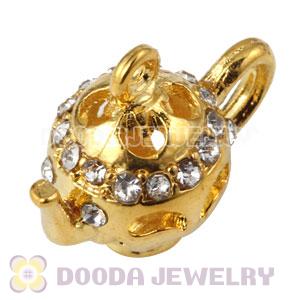 Fashion Gold Plated Alloy Teapot Pendants With Stones Wholesale