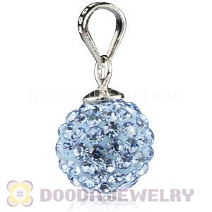 Sterling Silver 10mm Blue Purple Czech Crystal Pendants Wholesale