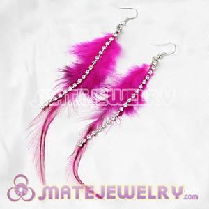 Cheap Red Long Crystal Feather Earrings Forever 21 