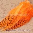 Natural Striped Orange Grizzly Rooster Feather Hair Extensions Wholesale