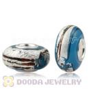 925 Silver Foil Glass Charm Beads Jewelry With Sterling Silver Single Core