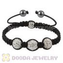 Handmade Style White Crystal TresorBeads Macrame Bracelet 
