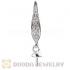 Sterling Silver Inlay CZ Stone Earring Component Findings Wholesale