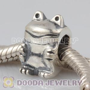 Solid Sterling Silver European Style Frog Beads and Charms