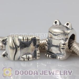 Solid Sterling Silver European Style Frog Beads and Charms