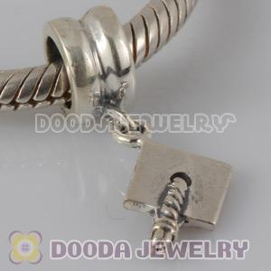 925 Sterling Silver Charm Jewelry Dangle Bachelor Cap Beads
