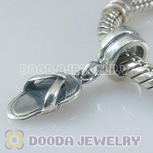 S925 Sterling Silver European Charms with Screw Dangle Slipper