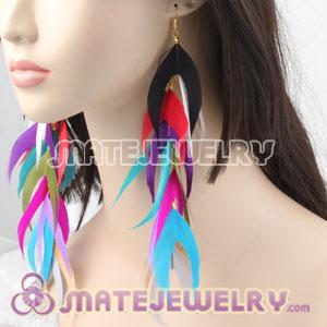 Colorful Extra Long Feather Earrings Forever 21 For Sale