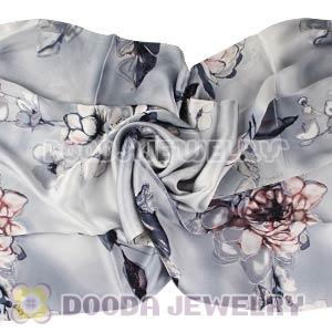 Long Oblong Fringed Silk Scarves 170×50cm Silk Scarf Painting Wholesale 