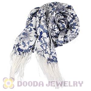 Long Oblong Fringed Silk Scarves 170×50cm Silk Scarf Painting Wholesale 