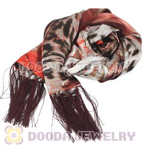 Long Oblong Fringed Silk Scarves 170×50cm Silk Scarf Painting Wholesale 