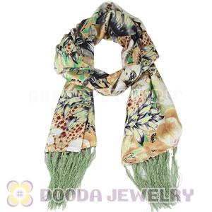 Long Oblong Fringed Silk Scarves 170×50cm Silk Scarf Painting Wholesale 