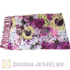 Long Oblong Fringed Silk Scarves 170×50cm Silk Scarf Painting Wholesale 