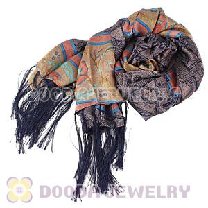 Long Oblong Fringed Silk Scarves 170×50cm Silk Scarf Painting Wholesale 
