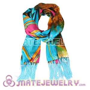 Wholesale Long Oblong Fringed Silk Scarf 170×50CM Silk Scarves For Painting