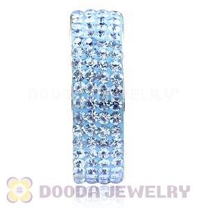 925 Sterling Silver Rings Inlay Blue Czech Crystal Wholesale