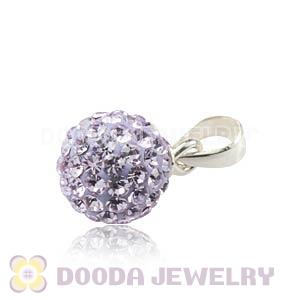 8mm Sterling Silver Lavender Czech Crystal Pendants Wholesale