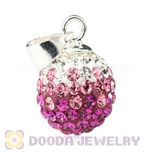 10mm Sterling Silver Czech Crystal Pendants Wholesale