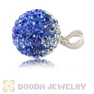 12mm Sterling Silver Czech Crystal Pendants Wholesale