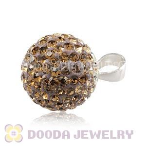 12mm Sterling Silver Czech Crystal Pendants Wholesale