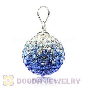 14mm Sterling Silver Czech Crystal Pendants Wholesale