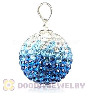 16mm Sterling Silver Czech Crystal Pendants Wholesale