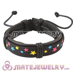 Wholesale Friendship Wristbands Handmade Star Leather Bracelets