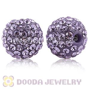 12mm Pave Lavender Czech Crystal Ball Bead Wholesale