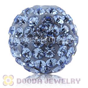12mm Pave Blue Czech Crystal Ball Bead Wholesale