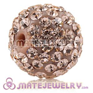 12mm Sambarla style Pave Pink Czech Crystal Bead 