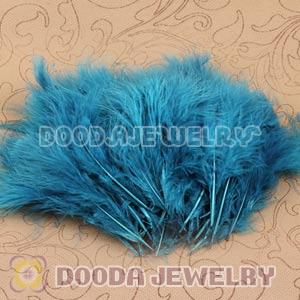 Natural Green Fluffy Short Rooster Feather Hair Extensions Wholesale