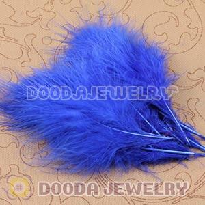Natural Blue Fluffy Short Rooster Feather Hair Extensions Wholesale