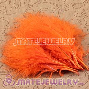 Wholesale Natural Orange Fluffy Short Rooster Feather Hair Extensions 