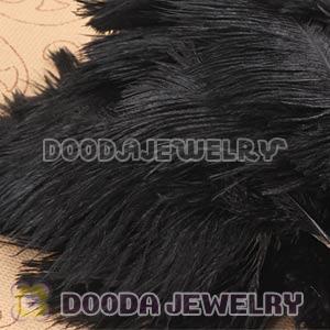 Black Plumes Big Flake Ostrich Feather Hair Extensions Wholesale