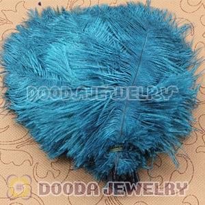 Blue Plumes Big Flake Ostrich Feather Hair Extensions Wholesale