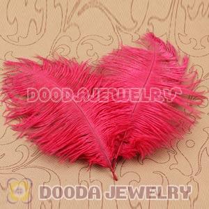 Red Plumes Big Flake Ostrich Feather Hair Extensions Wholesale