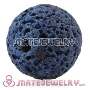 Wholesale 12mm Sambarla Style Ocean Blue Lava Stone Beads 