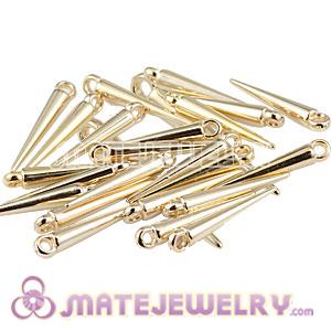 22mm Gold Plated Spike Beads For Basketball Wives Hoop Earrings