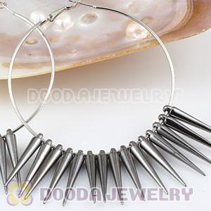 Cheap 34mm Plated Gun Black Basketball Wives Spike Beads Wholesale 