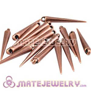 Wholesale 34mm Plated Antique Copper Basketball Wives Spike Earring Beads 