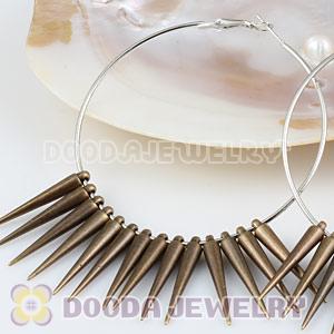 Cheap 34mm Plated Bronze Copper Basketball Wives Spike Beads Wholesale 