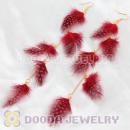 Cheap Red Extra Long Feather Earrings Wholesale