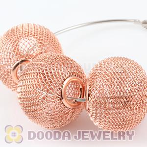 30mm Large Yellow Mesh Ball Beads For  Basketball Wives Earrings
