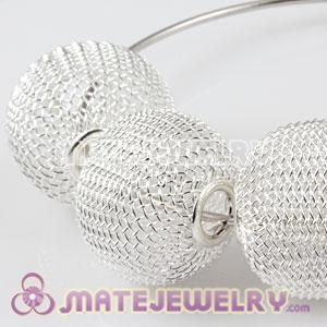25mm Wire Mesh Ball Beads For Basketball Wives Hoop Earrings