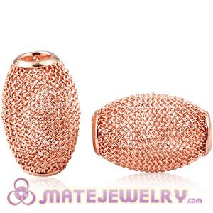 Wholesale Basketball Wives Oval Pink Mesh Beads For Hoop Earrings 