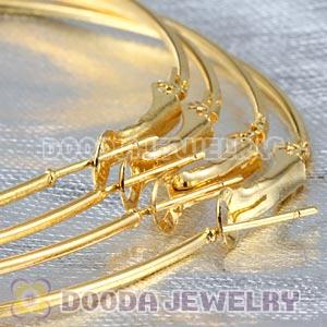 70mm Basketball Wives Plain Gold Plated Hoop Earrings Wholesale