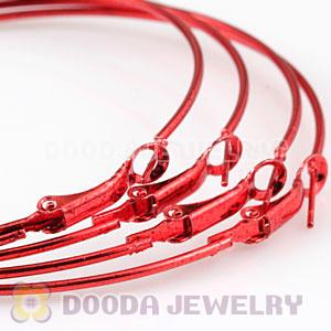 70mm Basketball Wives Red Plain Hoop Earrings Wholesale