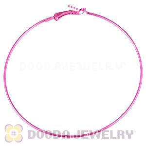 70mm Basketball Wives Peach Plain Hoop Earrings Wholesale