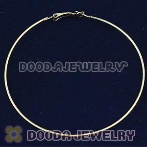 70mm Basketball Wives Plain Bronze Plated Hoop Earrings Wholesale