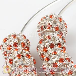 70mm Basketball Wives Hoop Earrings With Crystal Beads 